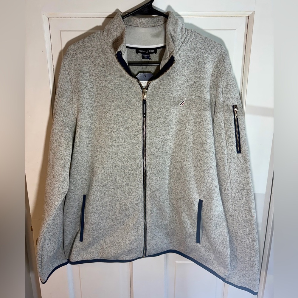 NWT Nautica Full Zip Jacket Gray Men’s XL